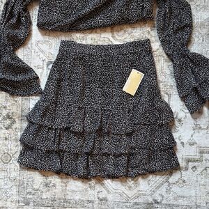 Animal print Skirt/ Blouse Set Size XXS 
Michael Kors